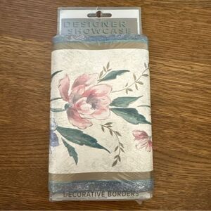 decorative borders floral wall paper border 5 yds Blue Pre-pasted Washable